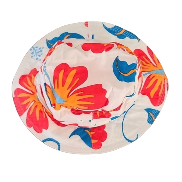 Vtg Baby GAP Hibiscus Flower Beach Sun Summer Bucket Hat Kids Toddler 18 24 Mo - Picture 10 of 12